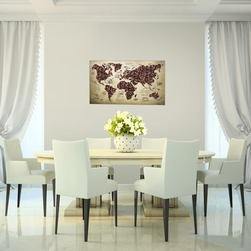 Wandbilder Wohnzimmer XXL Küche Kaffee Moderne Bilder Weltkarte
